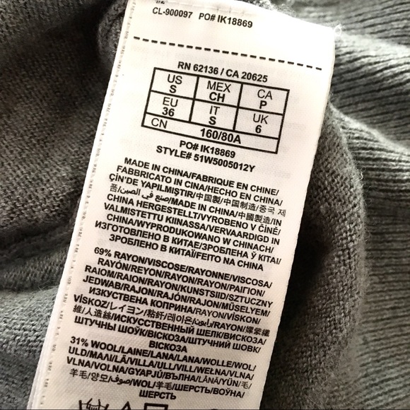 MARCIANO Gray OVERSIZED Zipper Back SWEATER Top - Picture 8 of 8